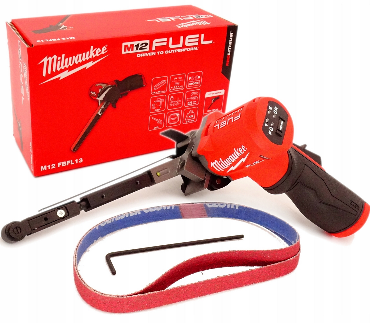 Akumulátorová pásová brúska Milwaukee 1200 W 12 V
